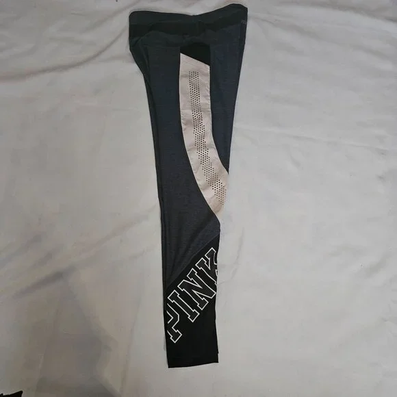 PINK Victoria's Secret Women's  Full Length Color Block Ultimate Leggings Size L - Picture 15 of 16